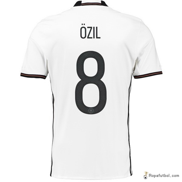 Camiseta Alemania Ozil Replica Primera Ropa 2016 Blanco